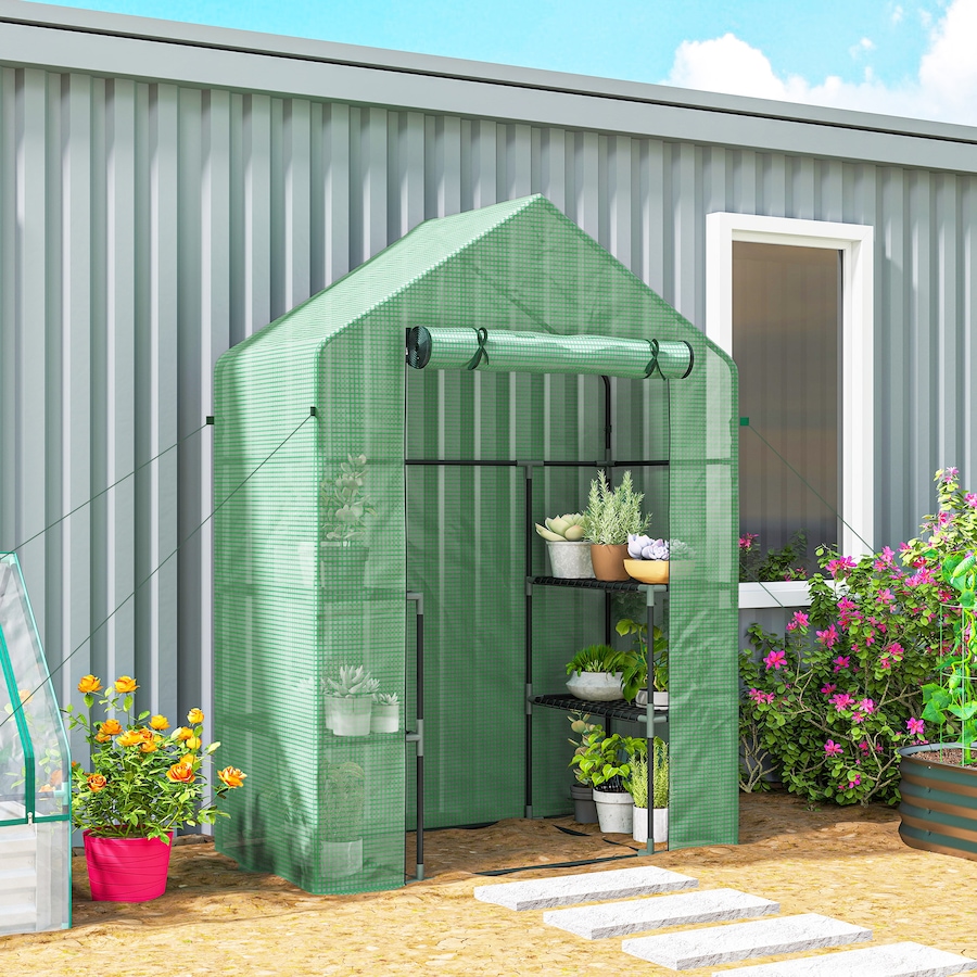 Image 993324_ALTMORE19.jpg, Product 993-324 / Price $69.99 - $74.99, Outsunny 3-Tier Mini Greenhouse, Walk-in Greenhouse from Outsunny on TSC.ca's Home & Garden department