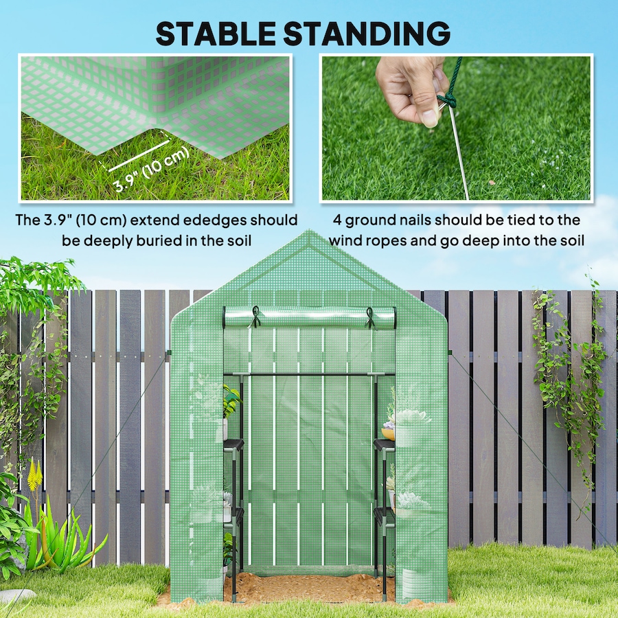 Image 993324_ALTMORE23.jpg, Product 993-324 / Price $69.99 - $74.99, Outsunny 3-Tier Mini Greenhouse, Walk-in Greenhouse from Outsunny on TSC.ca's Home & Garden department