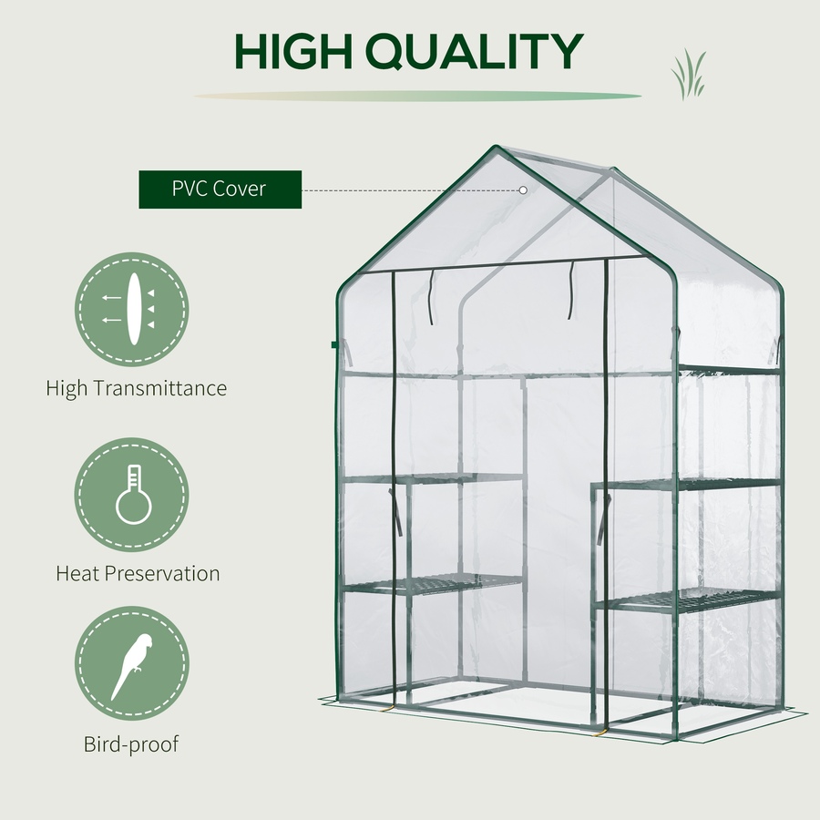 Image 993324_ALTMORE3.jpg, Product 993-324 / Price $69.99 - $74.99, Outsunny 3-Tier Mini Greenhouse, Walk-in Greenhouse from Outsunny on TSC.ca's Home & Garden department