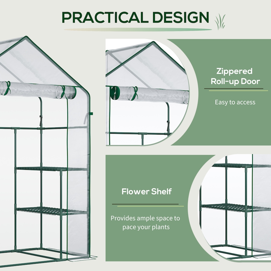 Image 993324_ALTMORE4.jpg, Product 993-324 / Price $69.99 - $74.99, Outsunny 3-Tier Mini Greenhouse, Walk-in Greenhouse from Outsunny on TSC.ca's Home & Garden department