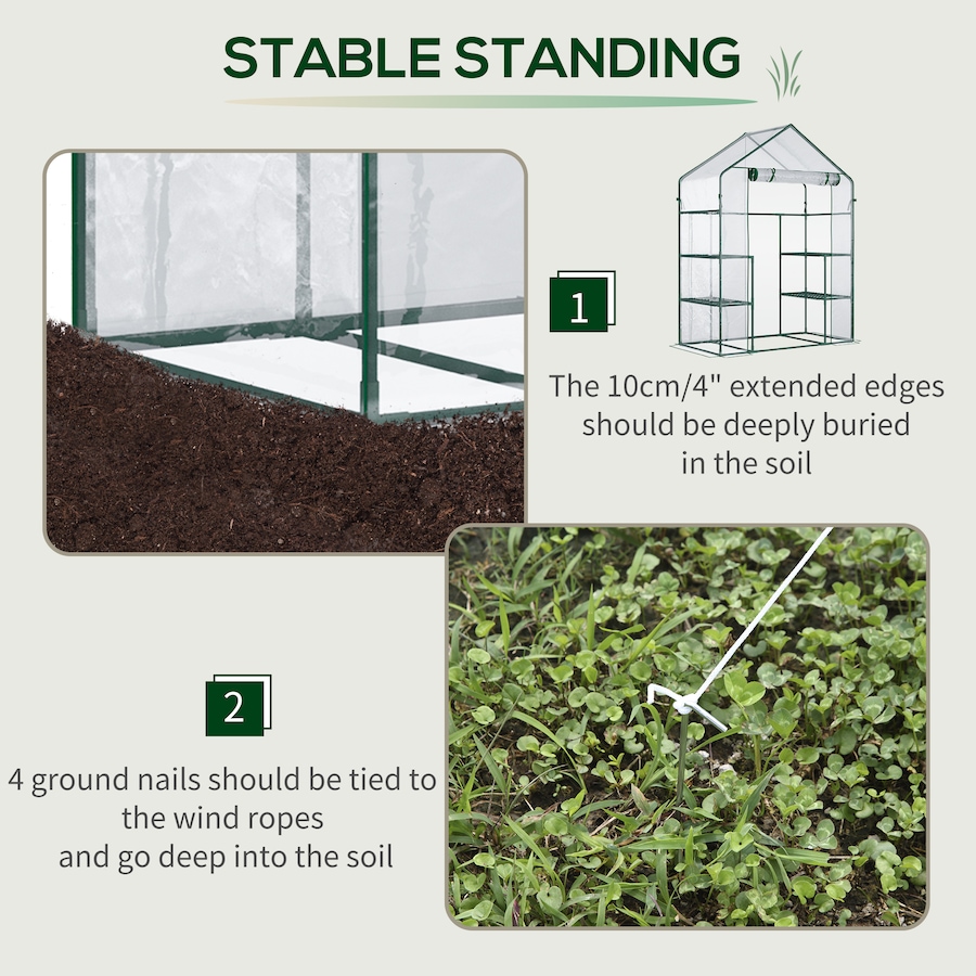 Image 993324_ALTMORE5.jpg, Product 993-324 / Price $69.99 - $74.99, Outsunny 3-Tier Mini Greenhouse, Walk-in Greenhouse from Outsunny on TSC.ca's Home & Garden department