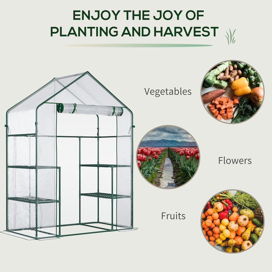Image 993324_ALTMORE6.jpg, Product 993-324 / Price $69.99 - $74.99, Outsunny 3-Tier Mini Greenhouse, Walk-in Greenhouse from Outsunny on TSC.ca's Home & Garden department
