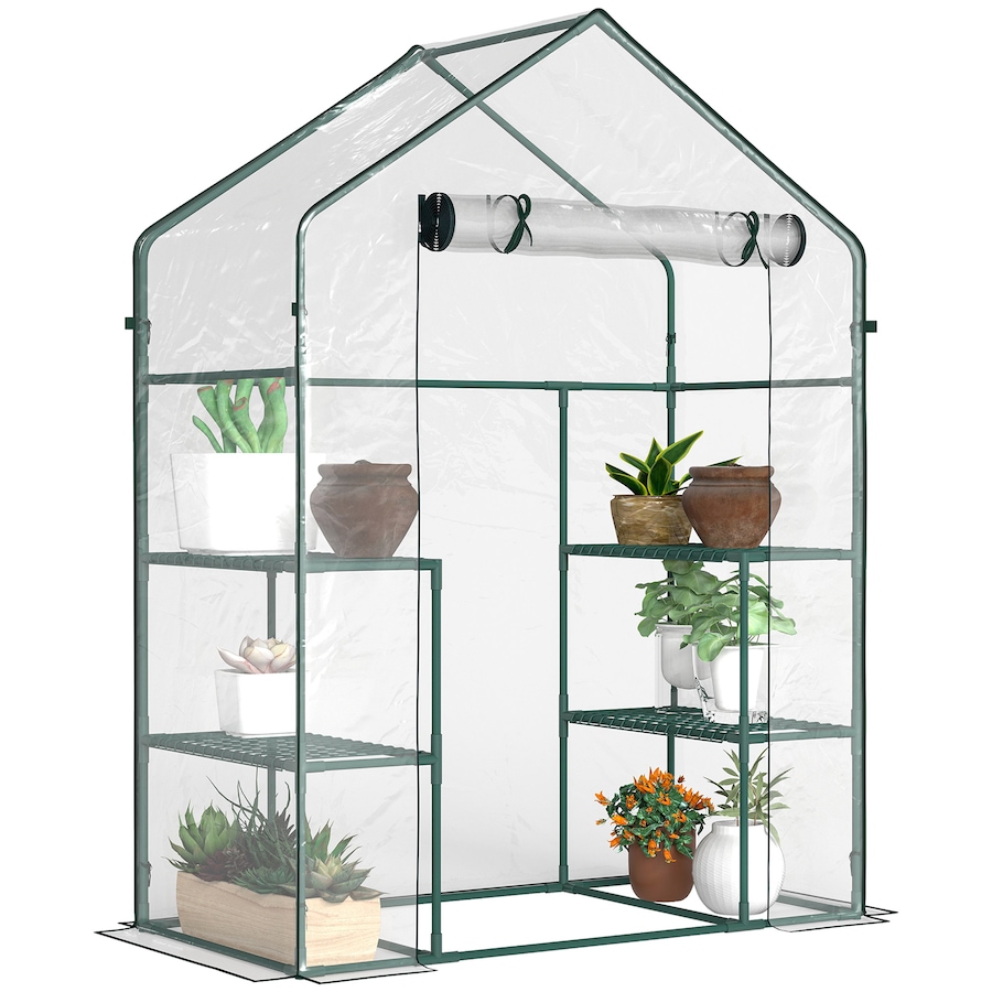 Image 993324_ST01.jpg, Product 993-324 / Price $69.99 - $74.99, Outsunny 3-Tier Mini Greenhouse, Walk-in Greenhouse from Outsunny on TSC.ca's Home & Garden department