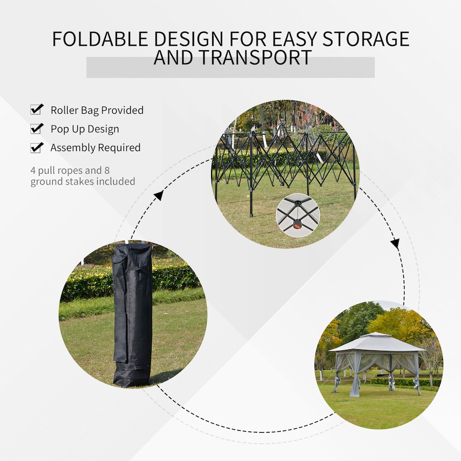 Image 993326_ALTMORE4.jpg, Product 993-326 / Price $249.99, Outsunny 12' x 12' Foldable Pop-up Party Tent from Outsunny on TSC.ca's Home & Garden department