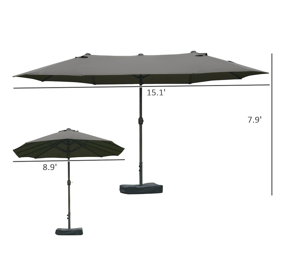 Image 993363_ALTMORE17.jpg, Product 993-363 / Price $169.99 - $189.99, Outsunny 15' Outdoor Patio Umbrella from Outsunny on TSC.ca's Home & Garden department