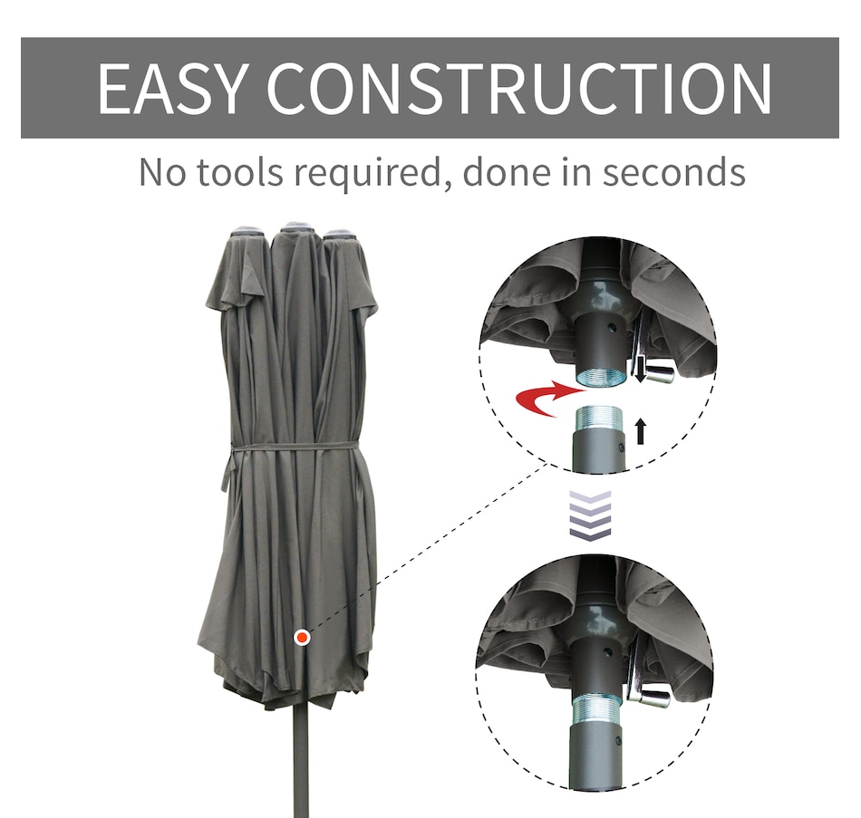 Image 993363_ALTMORE20.jpg, Product 993-363 / Price $169.99 - $189.99, Outsunny 15' Outdoor Patio Umbrella from Outsunny on TSC.ca's Home & Garden department