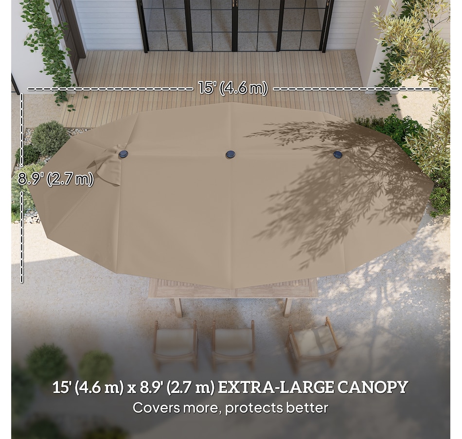Image 993363_ALTMORE26.jpg, Product 993-363 / Price $169.99 - $189.99, Outsunny 15' Outdoor Patio Umbrella from Outsunny on TSC.ca's Home & Garden department