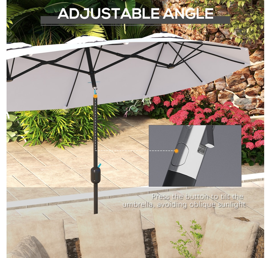 Image 993365_ALTMORE11.jpg, Product 993-365 / Price $89.99, Outsunny 9.7ft Patio Umbrella with Double Sided Canopy from Outsunny on TSC.ca's Home & Garden department