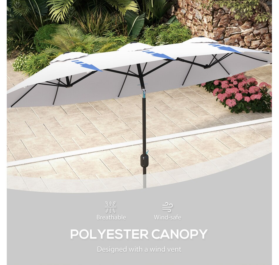 Image 993365_ALTMORE14.jpg, Product 993-365 / Price $89.99, Outsunny 9.7ft Patio Umbrella with Double Sided Canopy from Outsunny on TSC.ca's Home & Garden department