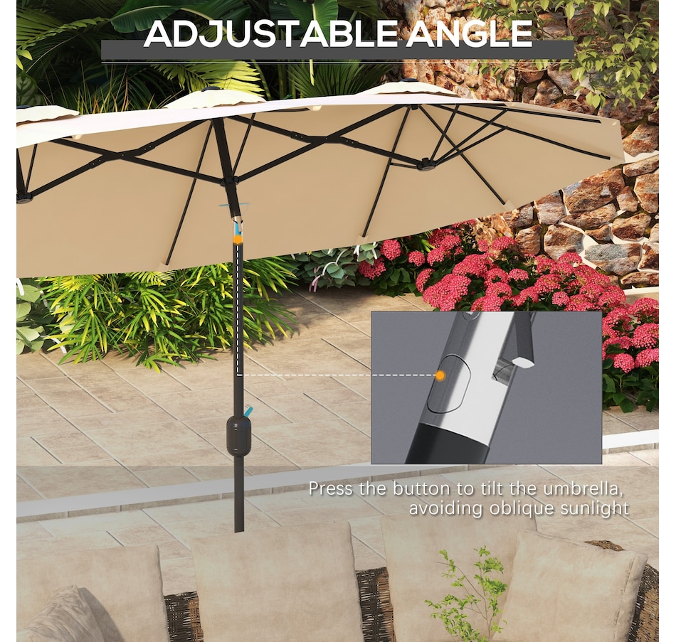 Image 993365_ALTMORE3.jpg, Product 993-365 / Price $89.99, Outsunny 9.7ft Patio Umbrella with Double Sided Canopy from Outsunny on TSC.ca's Home & Garden department