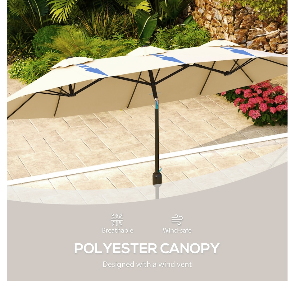 Image 993365_ALTMORE6.jpg, Product 993-365 / Price $89.99, Outsunny 9.7ft Patio Umbrella with Double Sided Canopy from Outsunny on TSC.ca's Home & Garden department