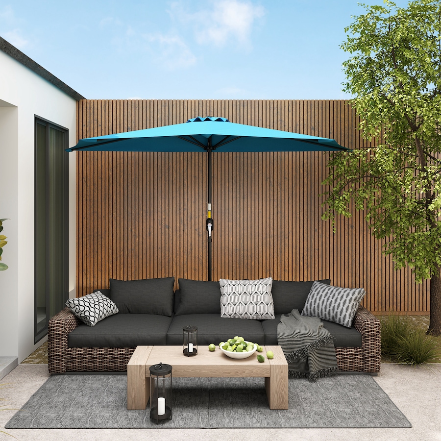 Image 993366_ALTMORE25.jpg, Product 993-366 / Price $64.99, Outsunny 9ft Half Round Umbrella from Outsunny on TSC.ca's Home & Garden department