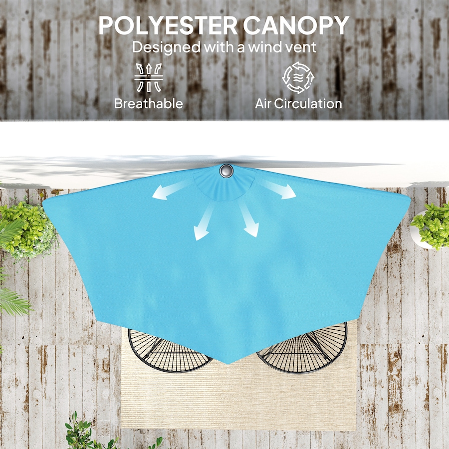 Image 993366_ALTMORE29.jpg, Product 993-366 / Price $64.99, Outsunny 9ft Half Round Umbrella from Outsunny on TSC.ca's Home & Garden department