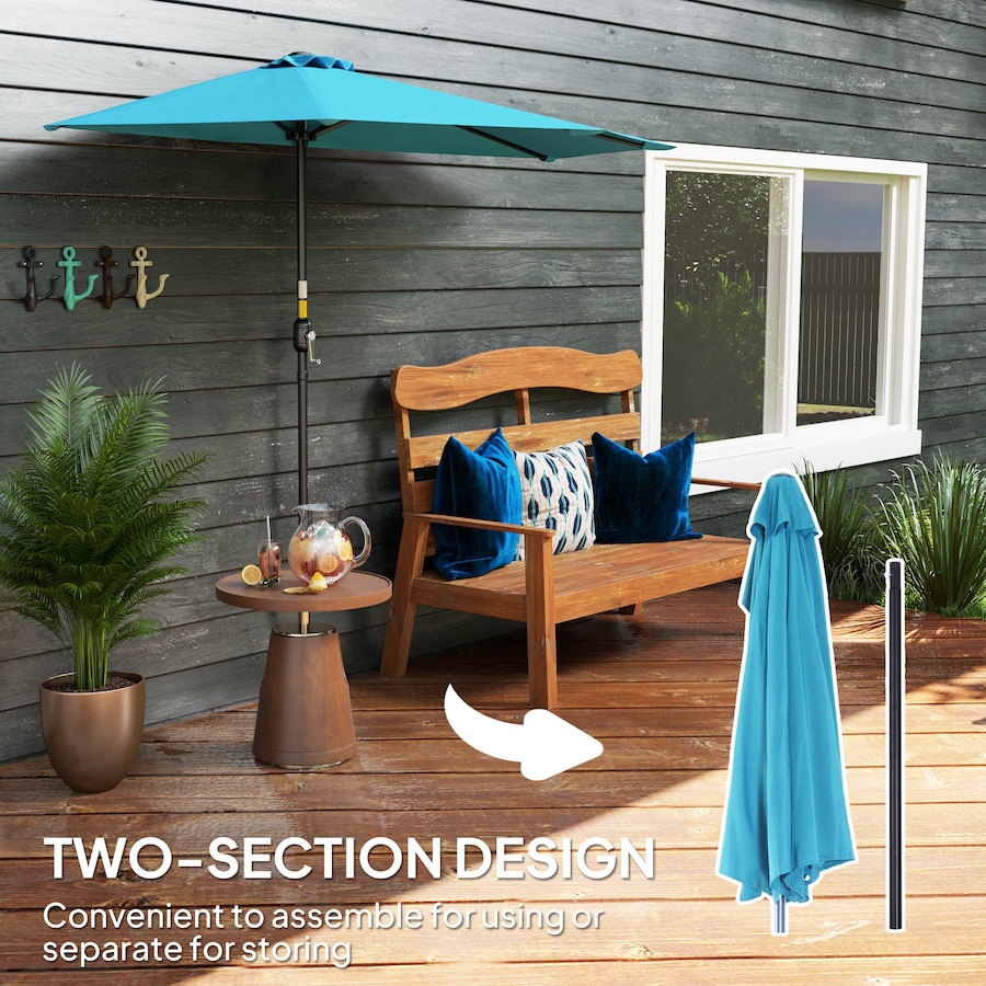 Image 993366_ALTMORE30.jpg, Product 993-366 / Price $64.99, Outsunny 9ft Half Round Umbrella from Outsunny on TSC.ca's Home & Garden department
