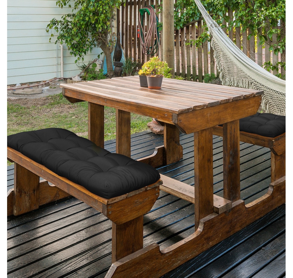 Image 993372_ALTMORE1.jpg, Product 993-372 / Price $79.99 - $89.99, Outsunny 2 PCs Patio Bench Cushions 2 Seater Outdoor Loveseat Cushion Black from Outsunny on TSC.ca's Home & Garden department