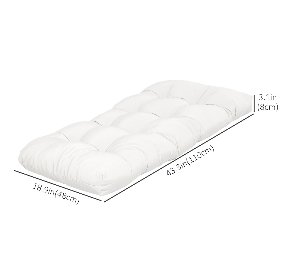 Image 993372_ALTMORE18.jpg, Product 993-372 / Price $79.99 - $89.99, Outsunny 2 PCs Patio Bench Cushions 2 Seater Outdoor Loveseat Cushion Black from Outsunny on TSC.ca's Home & Garden department