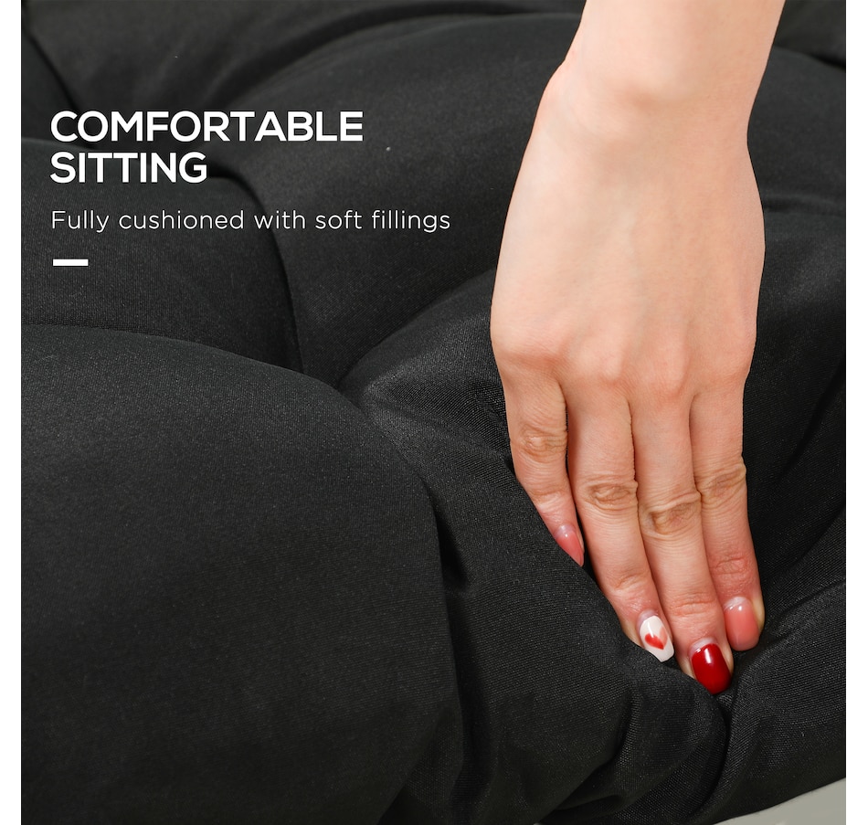 Image 993372_ALTMORE3.jpg, Product 993-372 / Price $79.99 - $89.99, Outsunny 2 PCs Patio Bench Cushions 2 Seater Outdoor Loveseat Cushion Black from Outsunny on TSC.ca's Home & Garden department