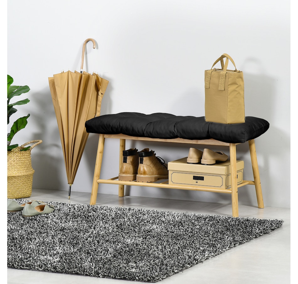 Image 993372_ALTMORE6.jpg, Product 993-372 / Price $79.99 - $89.99, Outsunny 2 PCs Patio Bench Cushions 2 Seater Outdoor Loveseat Cushion Black from Outsunny on TSC.ca's Home & Garden department