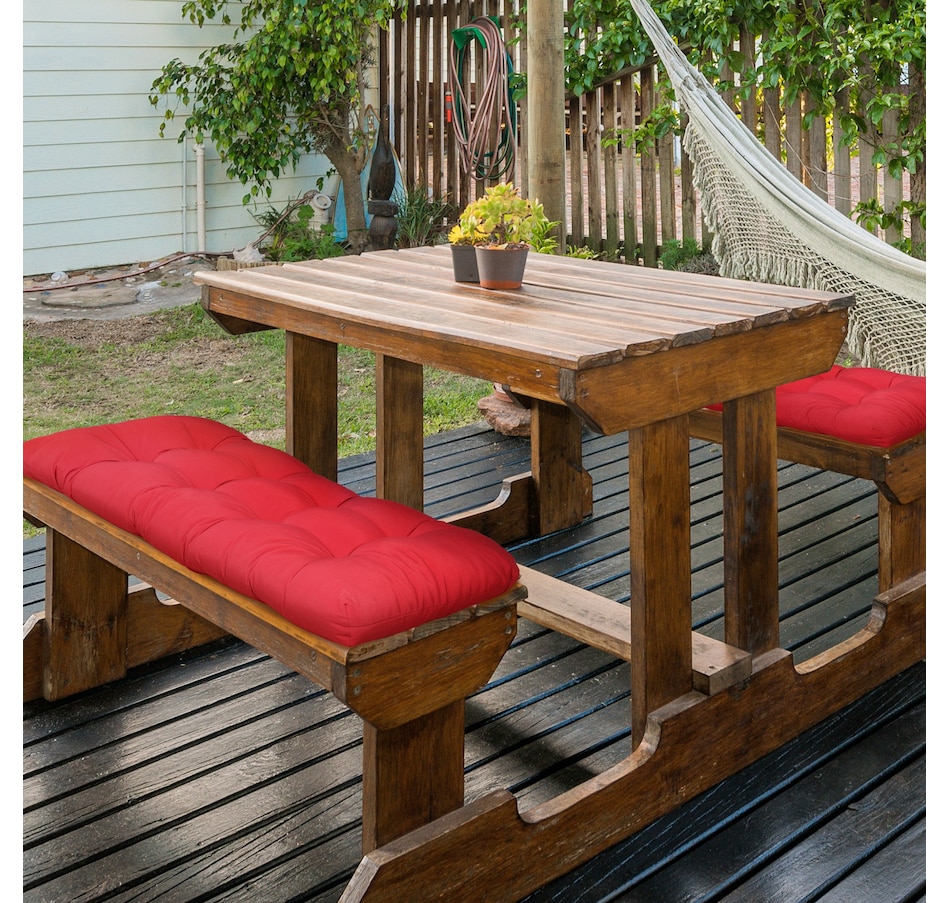 Image 993372_ALTMORE9.jpg, Product 993-372 / Price $79.99 - $89.99, Outsunny 2 PCs Patio Bench Cushions 2 Seater Outdoor Loveseat Cushion Black from Outsunny on TSC.ca's Home & Garden department