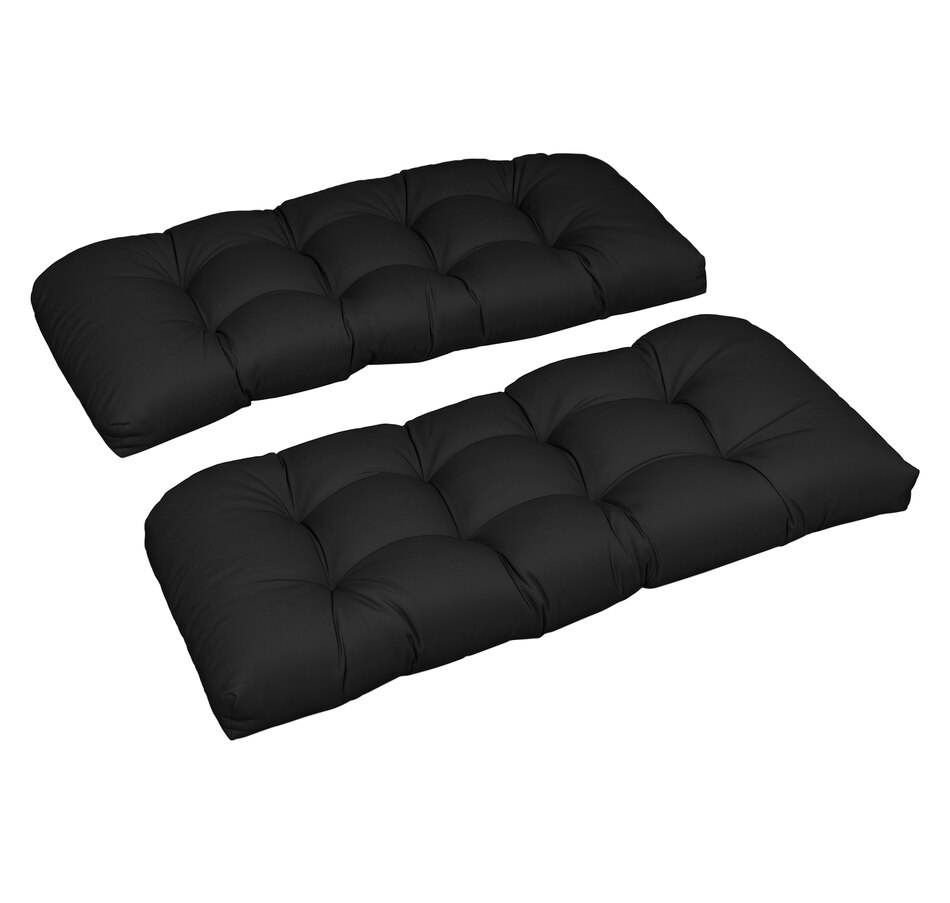 Image 993372_ST01.png, Product 993-372 / Price $79.99 - $89.99, Outsunny 2 PCs Patio Bench Cushions 2 Seater Outdoor Loveseat Cushion Black from Outsunny on TSC.ca's Home & Garden department