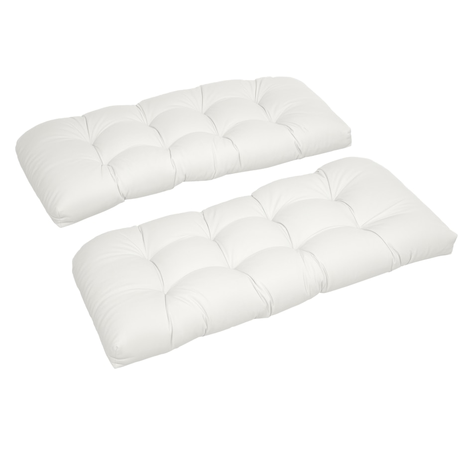 Image 993372_ST03.png, Product 993-372 / Price $79.99 - $89.99, Outsunny 2 PCs Patio Bench Cushions 2 Seater Outdoor Loveseat Cushion Black from Outsunny on TSC.ca's Home & Garden department