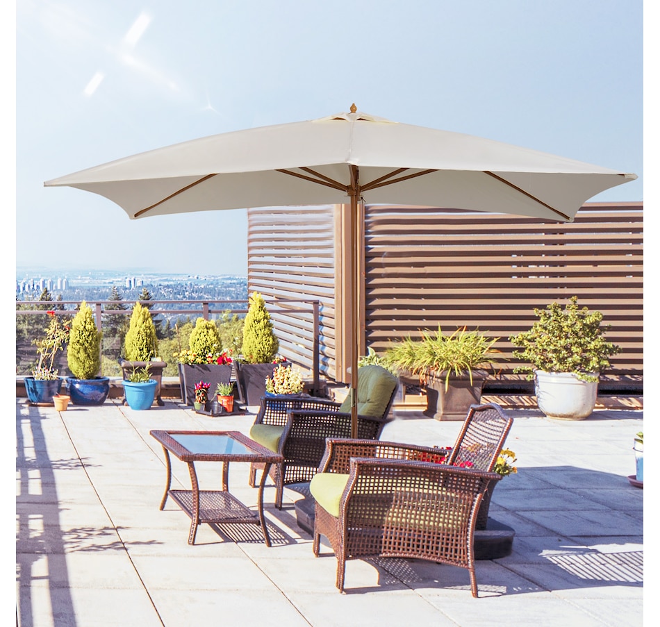 Image 993388_ALTMORE1.jpg, Product 993-388 / Price $69.99, Outsunny 7' x 10' Wooden Patio Umbrella from Outsunny on TSC.ca's Home & Garden department