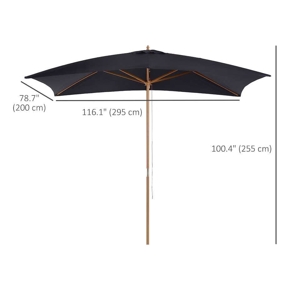 Image 993388_ALTMORE10.jpg, Product 993-388 / Price $69.99, Outsunny 7' x 10' Wooden Patio Umbrella from Outsunny on TSC.ca's Home & Garden department