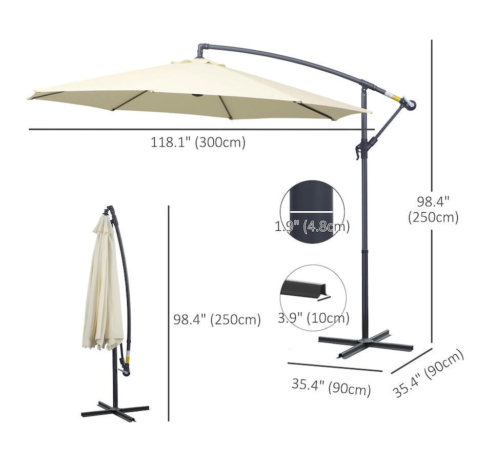 Image 993389_ALTMORE10.jpg, Product 993-389 / Price $109.99 - $129.99, Outsunny 10' Deluxe Patio Umbrella from Outsunny on TSC.ca's Home & Garden department
