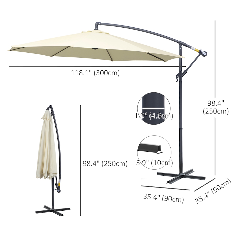 Image 993389_ALTMORE10.jpg, Product 993-389 / Price $114.99 - $119.99, Outsunny 10' Deluxe Patio Umbrella from Outsunny on TSC.ca's Home & Garden department