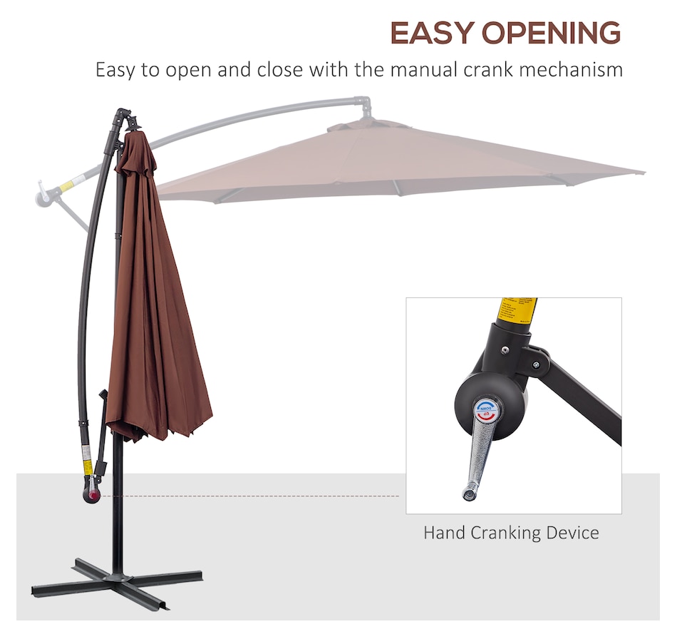 Image 993389_ALTMORE19.jpg, Product 993-389 / Price $109.99 - $129.99, Outsunny 10' Deluxe Patio Umbrella from Outsunny on TSC.ca's Home & Garden department