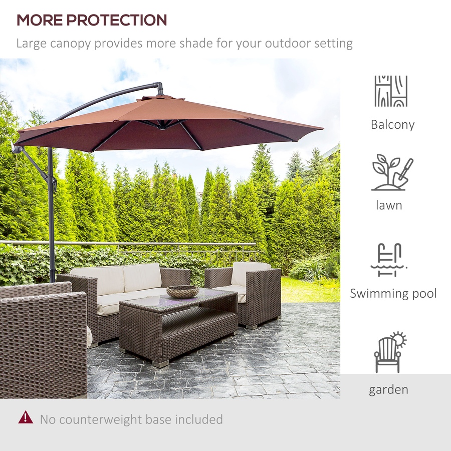 Image 993389_ALTMORE21.jpg, Product 993-389 / Price $114.99 - $119.99, Outsunny 10' Deluxe Patio Umbrella from Outsunny on TSC.ca's Home & Garden department