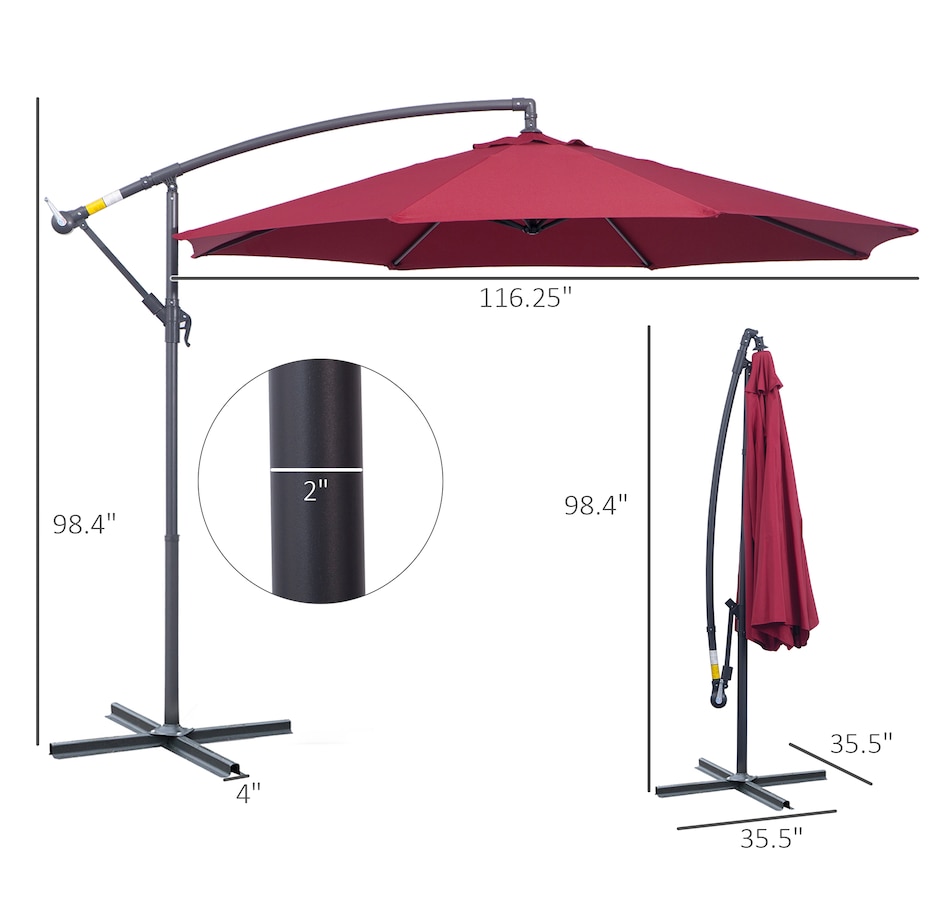 Image 993389_ALTMORE26.jpg, Product 993-389 / Price $109.99 - $129.99, Outsunny 10' Deluxe Patio Umbrella from Outsunny on TSC.ca's Home & Garden department
