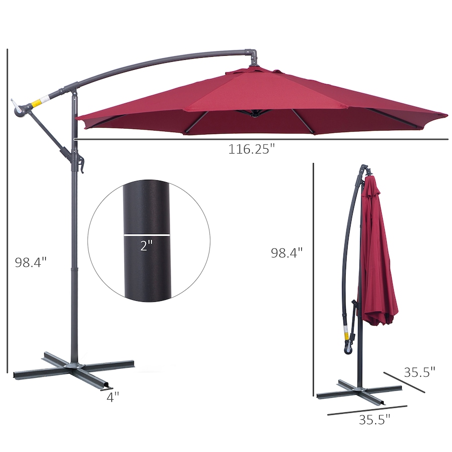 Image 993389_ALTMORE26.jpg, Product 993-389 / Price $114.99 - $119.99, Outsunny 10' Deluxe Patio Umbrella from Outsunny on TSC.ca's Home & Garden department
