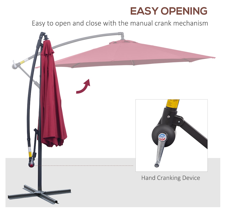 Image 993389_ALTMORE27.jpg, Product 993-389 / Price $109.99 - $129.99, Outsunny 10' Deluxe Patio Umbrella from Outsunny on TSC.ca's Home & Garden department