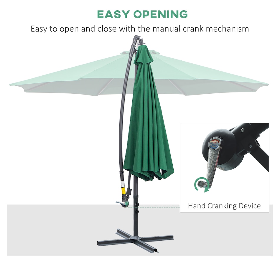 Image 993389_ALTMORE3.jpg, Product 993-389 / Price $109.99 - $129.99, Outsunny 10' Deluxe Patio Umbrella from Outsunny on TSC.ca's Home & Garden department