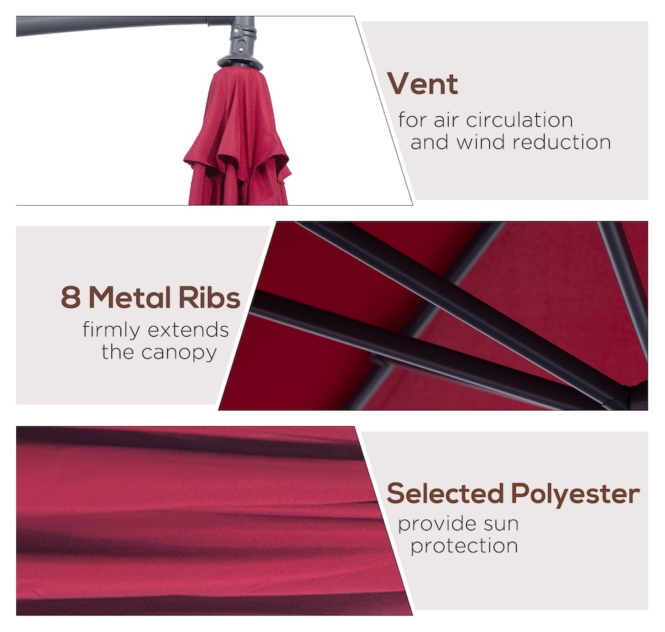 Image 993389_ALTMORE30.jpg, Product 993-389 / Price $109.99 - $129.99, Outsunny 10' Deluxe Patio Umbrella from Outsunny on TSC.ca's Home & Garden department