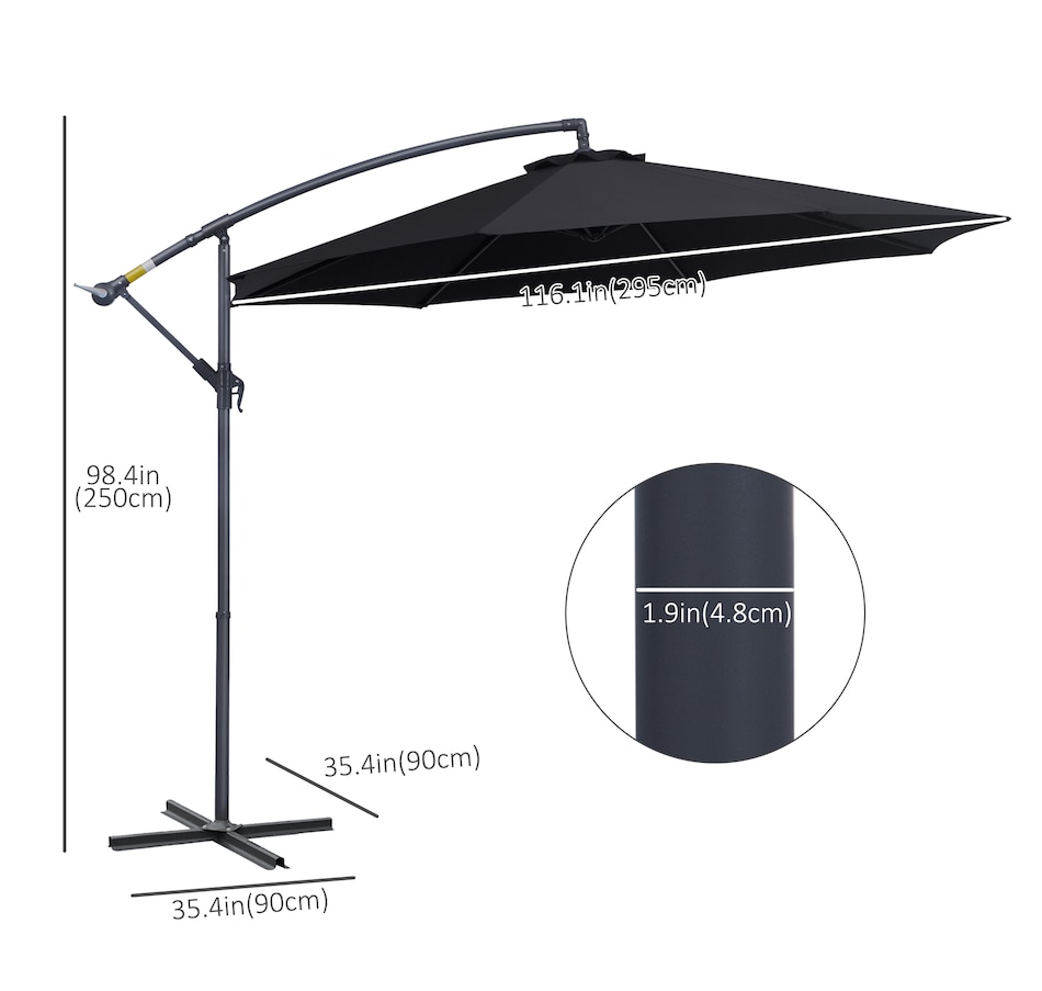 Image 993389_ALTMORE34.jpg, Product 993-389 / Price $109.99 - $129.99, Outsunny 10' Deluxe Patio Umbrella from Outsunny on TSC.ca's Home & Garden department