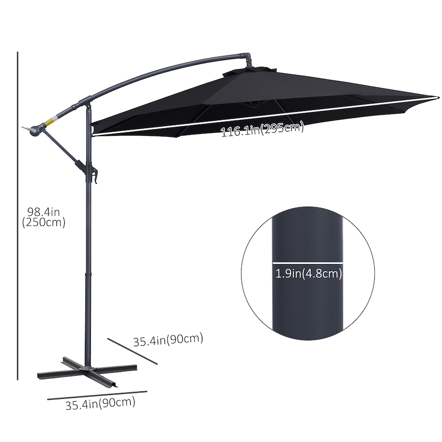 Image 993389_ALTMORE34.jpg, Product 993-389 / Price $114.99 - $119.99, Outsunny 10' Deluxe Patio Umbrella from Outsunny on TSC.ca's Home & Garden department