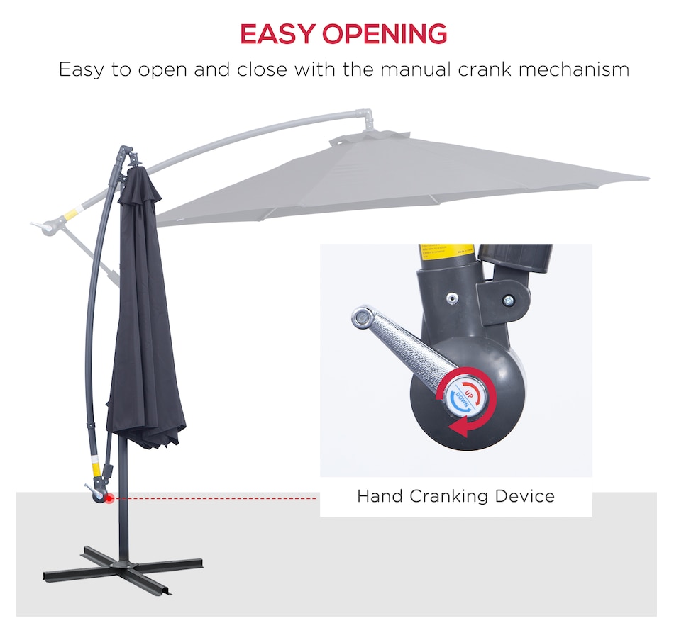 Image 993389_ALTMORE35.jpg, Product 993-389 / Price $109.99 - $129.99, Outsunny 10' Deluxe Patio Umbrella from Outsunny on TSC.ca's Home & Garden department