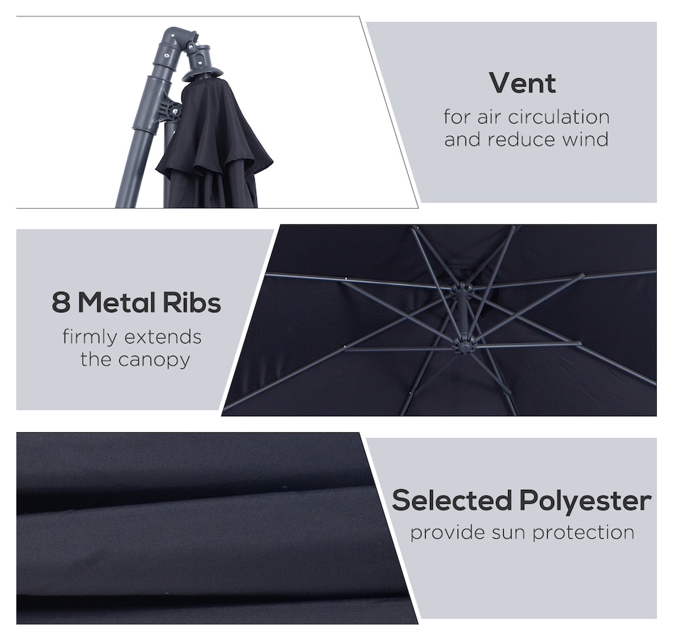 Image 993389_ALTMORE36.jpg, Product 993-389 / Price $109.99 - $129.99, Outsunny 10' Deluxe Patio Umbrella from Outsunny on TSC.ca's Home & Garden department