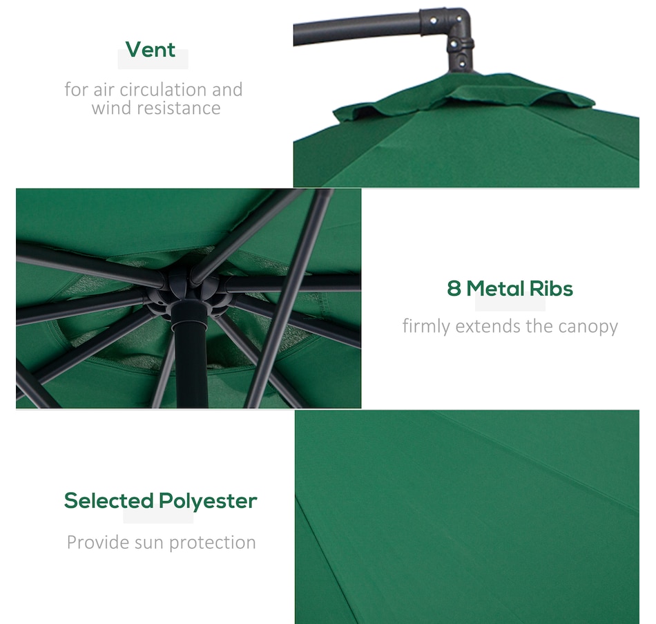 Image 993389_ALTMORE5.jpg, Product 993-389 / Price $109.99 - $129.99, Outsunny 10' Deluxe Patio Umbrella from Outsunny on TSC.ca's Home & Garden department