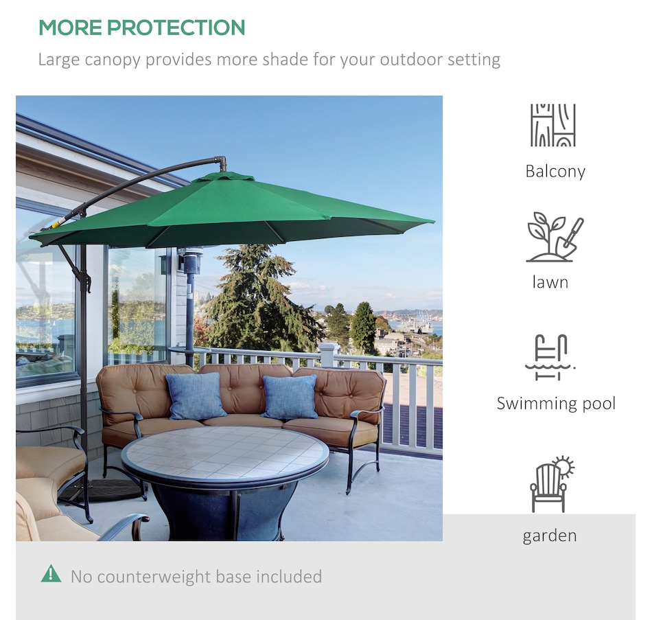 Image 993389_ALTMORE6.jpg, Product 993-389 / Price $109.99 - $129.99, Outsunny 10' Deluxe Patio Umbrella from Outsunny on TSC.ca's Home & Garden department
