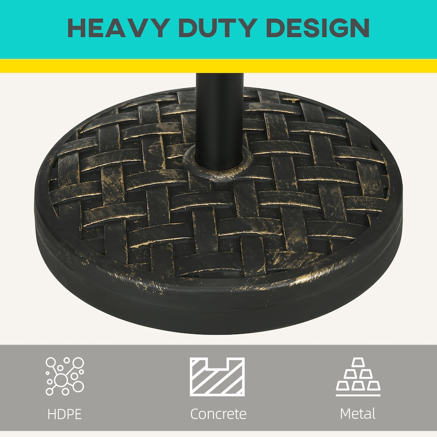 Image 993397_ALTMORE12.jpg, Product 993-397 / Price $69.99, Outsunny 40lbs. Umbrella Base with Rattan Effect, Round Umbrella Stand, Black from Outsunny on TSC.ca's Home & Garden department