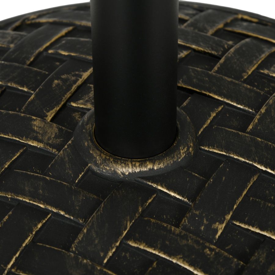Image 993397_ALTMORE15.jpg, Product 993-397 / Price $69.99, Outsunny 40lbs. Umbrella Base with Rattan Effect, Round Umbrella Stand, Black from Outsunny on TSC.ca's Home & Garden department