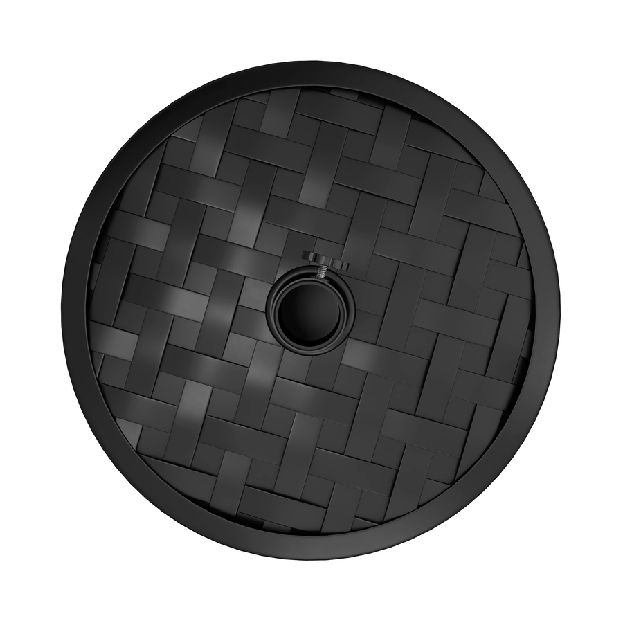 Image 993397_ALTMORE6.jpg, Product 993-397 / Price $69.99, Outsunny 40lbs. Umbrella Base with Rattan Effect, Round Umbrella Stand, Black from Outsunny on TSC.ca's Home & Garden department