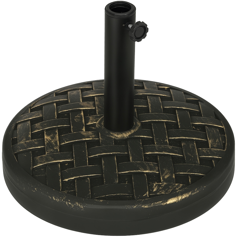 Image 993397_ST02.jpg, Product 993-397 / Price $69.99, Outsunny 40lbs. Umbrella Base with Rattan Effect, Round Umbrella Stand, Black from Outsunny on TSC.ca's Home & Garden department
