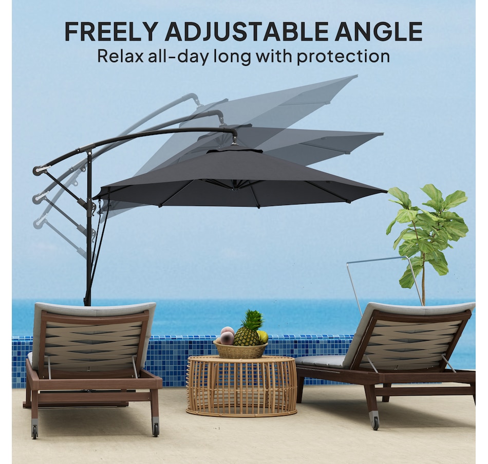 Image 993402_ALTMORE14.jpg, Product 993-402 / Price $129.99, Outsunny 9.5FT Cantilever Patio Umbrella from Outsunny on TSC.ca's Home & Garden department