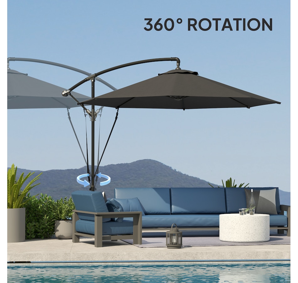 Image 993402_ALTMORE15.jpg, Product 993-402 / Price $129.99, Outsunny 9.5FT Cantilever Patio Umbrella from Outsunny on TSC.ca's Home & Garden department