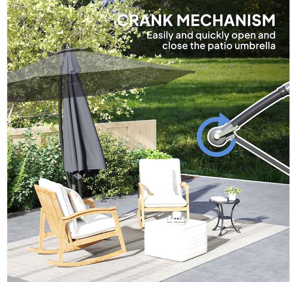 Image 993402_ALTMORE16.jpg, Product 993-402 / Price $129.99, Outsunny 9.5FT Cantilever Patio Umbrella from Outsunny on TSC.ca's Home & Garden department