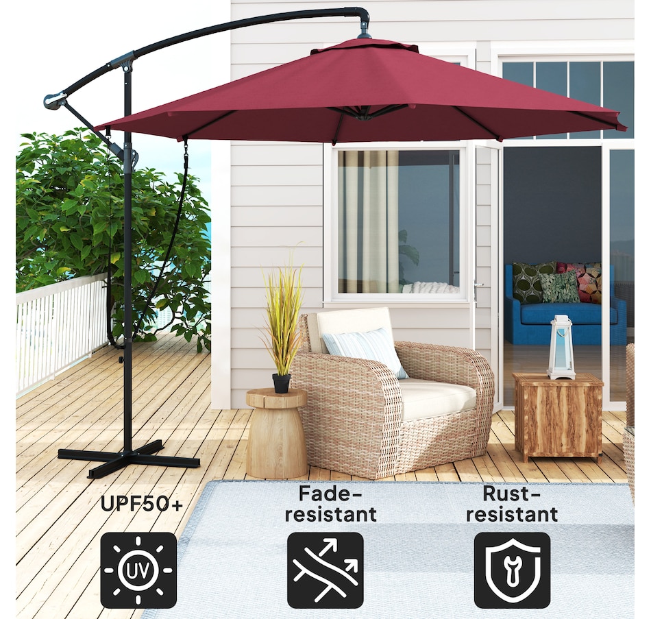 Image 993402_ALTMORE4.jpg, Product 993-402 / Price $129.99, Outsunny 9.5FT Cantilever Patio Umbrella from Outsunny on TSC.ca's Home & Garden department